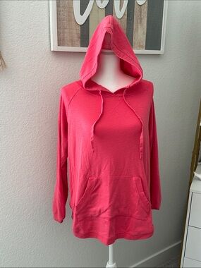 Maurices Hot Pink Hooded Pullover Lightweight Sweatshirt